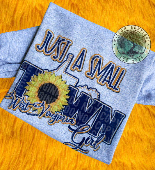 Small Town WV Girl Sunflower Sweatshirt