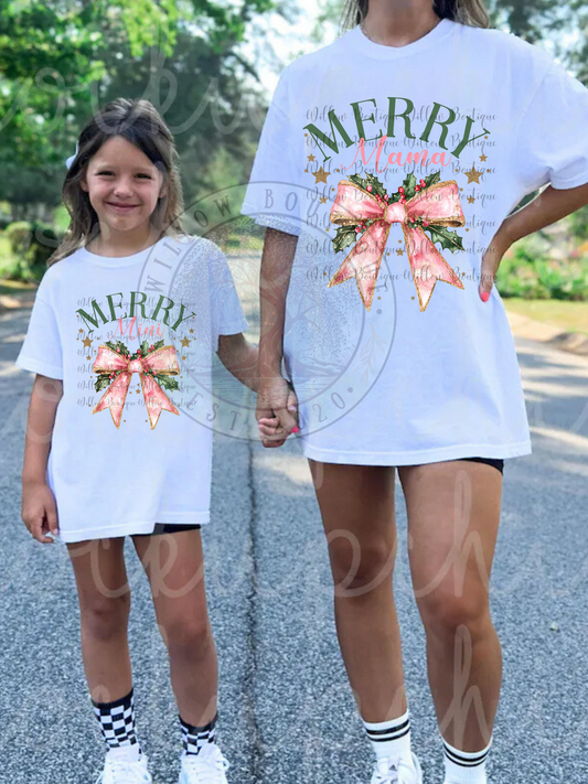 Merry Mama & Mini Tee