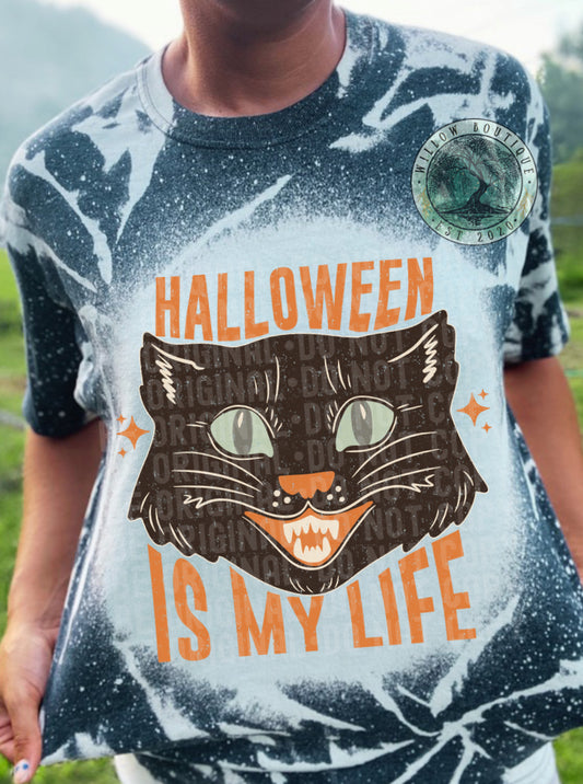 Halloween Is My Life Cat Tee