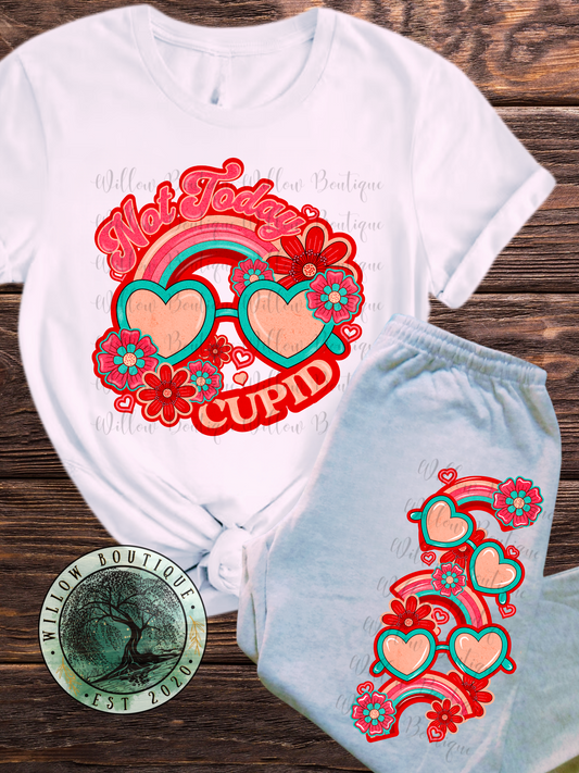 Groovy Not Today Cupid Tee & Sweats Set