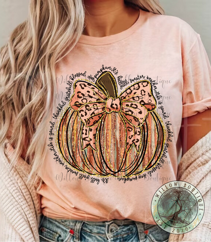 Life Is Gourd Glitter Pumpkin Tee