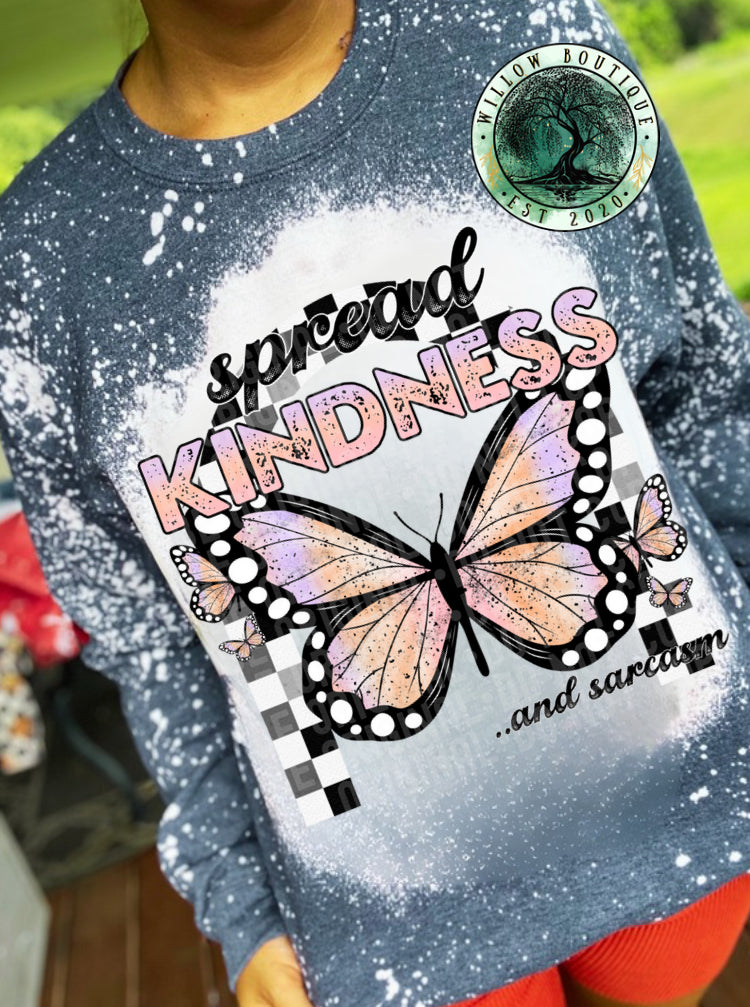 Spread Kindness and Sarcasm Butterfly Sweatshirt