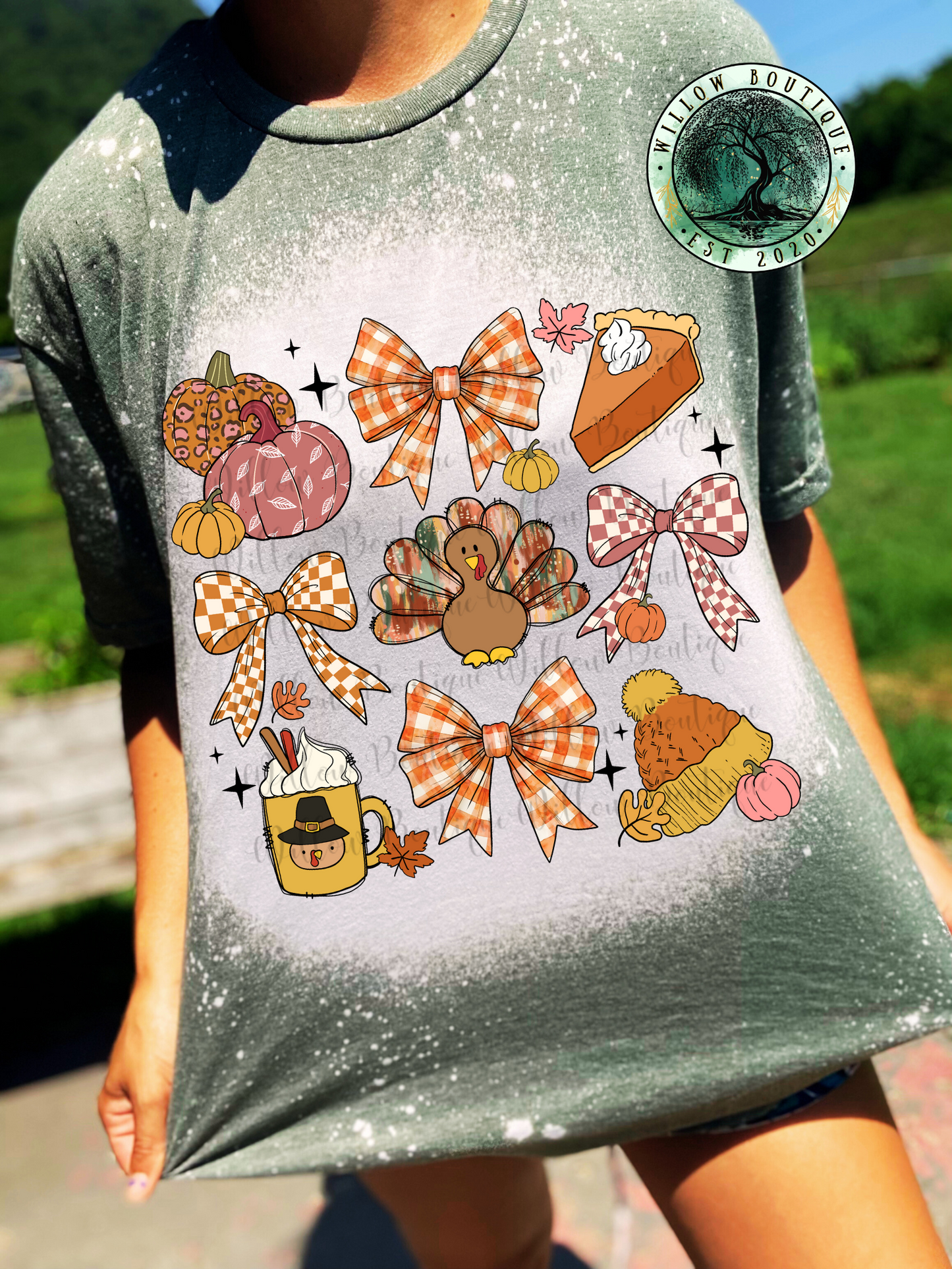 Turkey Bow Coquette Tee