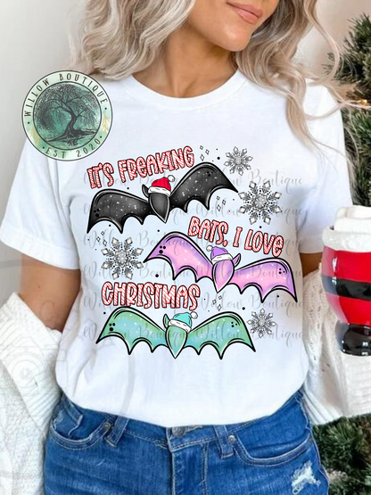 I Love Christmas Bats Tee