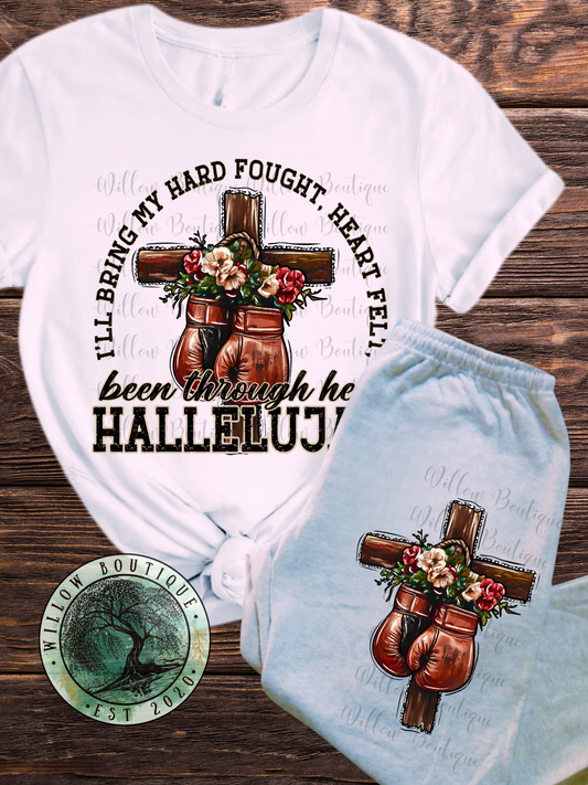 Hard Fought Hallelujah Tee & Sweats Outfit