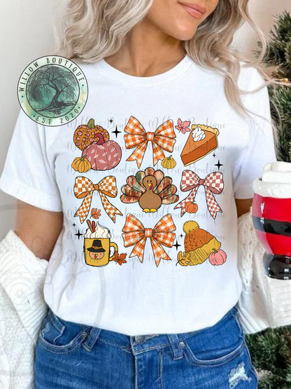 Turkey Bow Coquette Tee