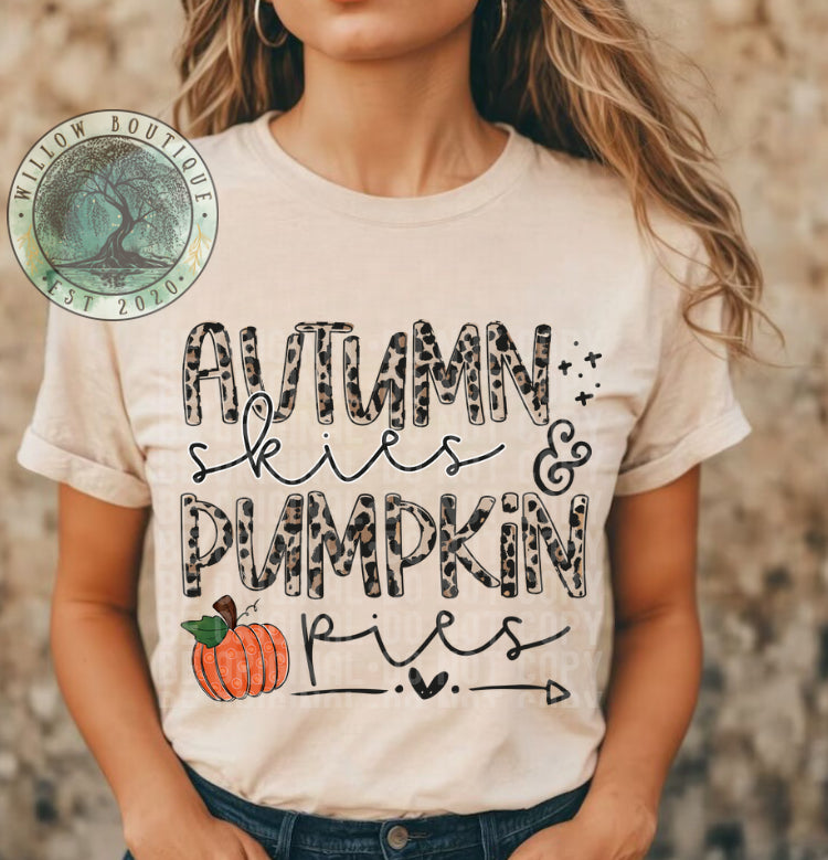 Autumn Skies Pumpkin Pies Tee