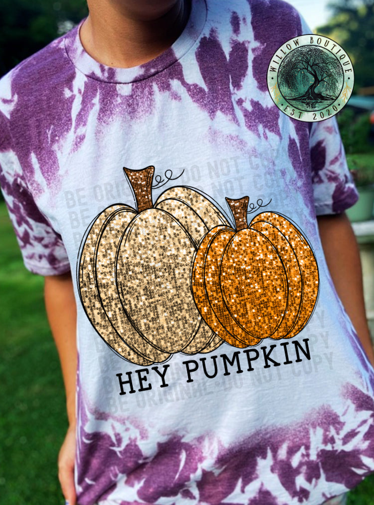 Faux Bling Hey Pumpkin Tee