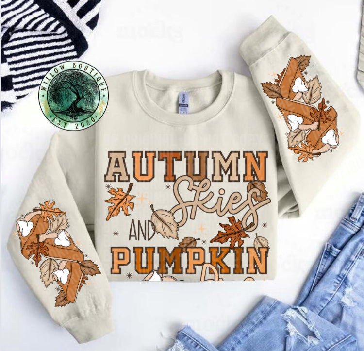 Autumn Skies and Pumpkin Pies Sweatshirt