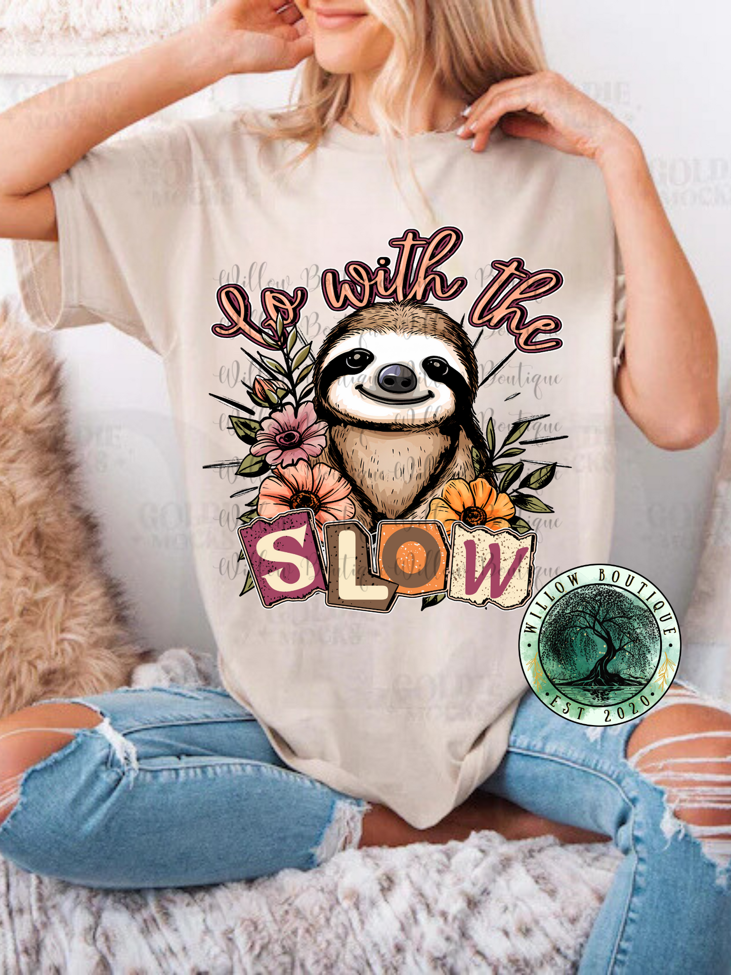 Go With The Slow Sloth Tee