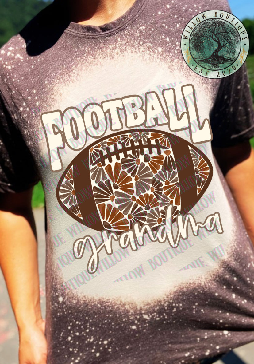 Floral Football Grandma Tee