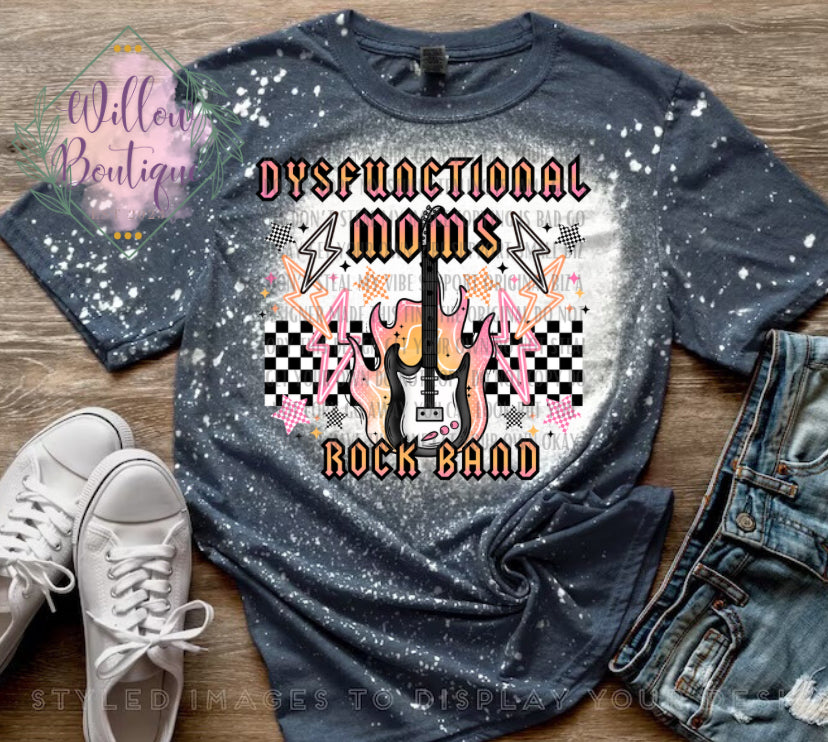 Dysfunctional Moms Rock Band Tee