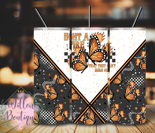 Light A Fire Butterfly Tumbler