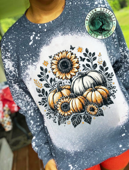 Floral Pumpkin Sweatshirt