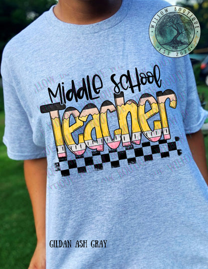 Pencil Teacher Tee