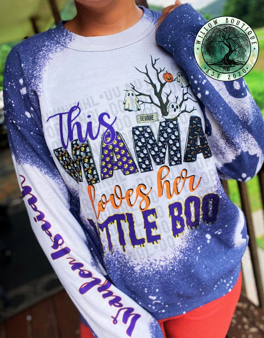 Personalized Mama Loves Her Little Boo Sweatshirt