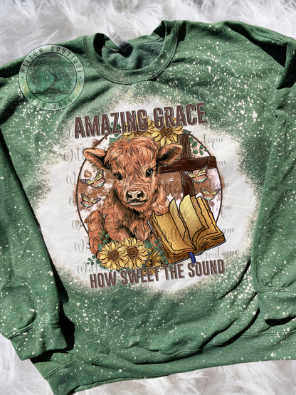 Amazing Grace Cow Sweatshirt