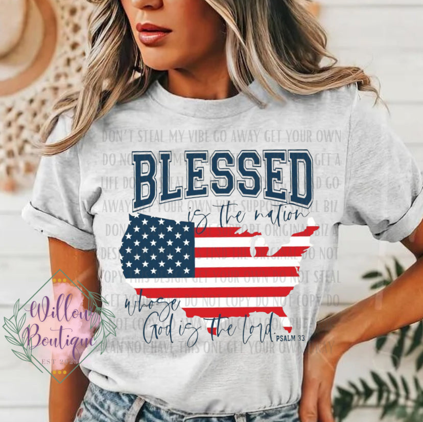 Blessed Is The Nation Tee