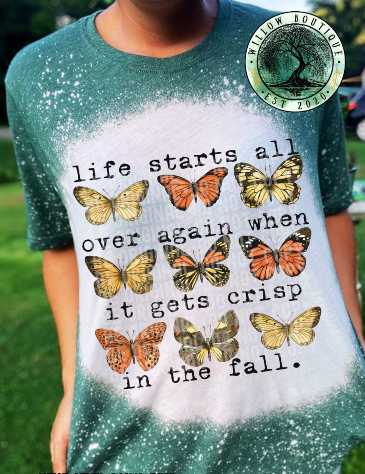 Life Starts Over Again In Fall Tee