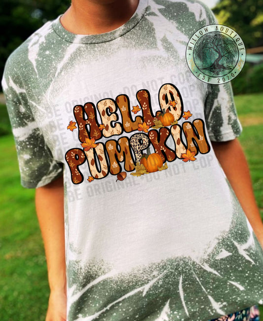 Floral Hello Pumpkin Tee