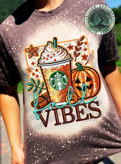 Faux Embroidery Fall Vibes Tee