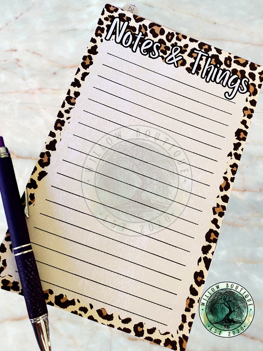 Brown Leopard Notepad