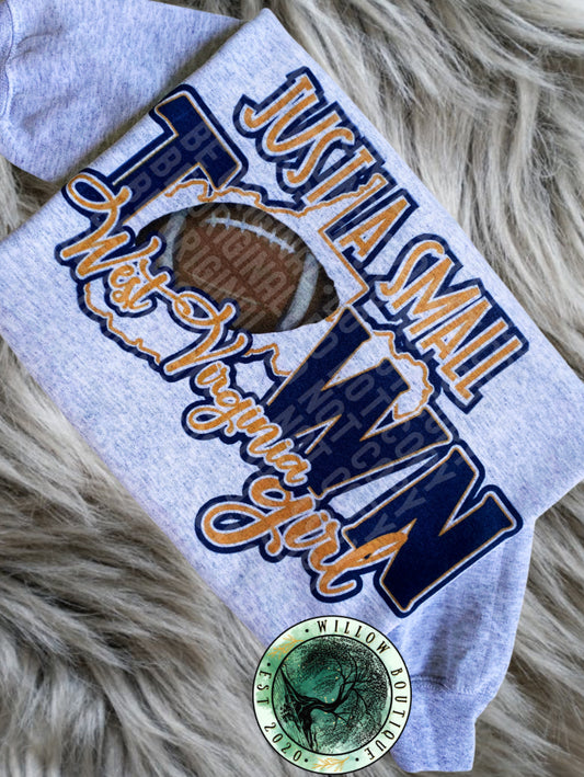 Small Town WV Girl Football Sweatshirt