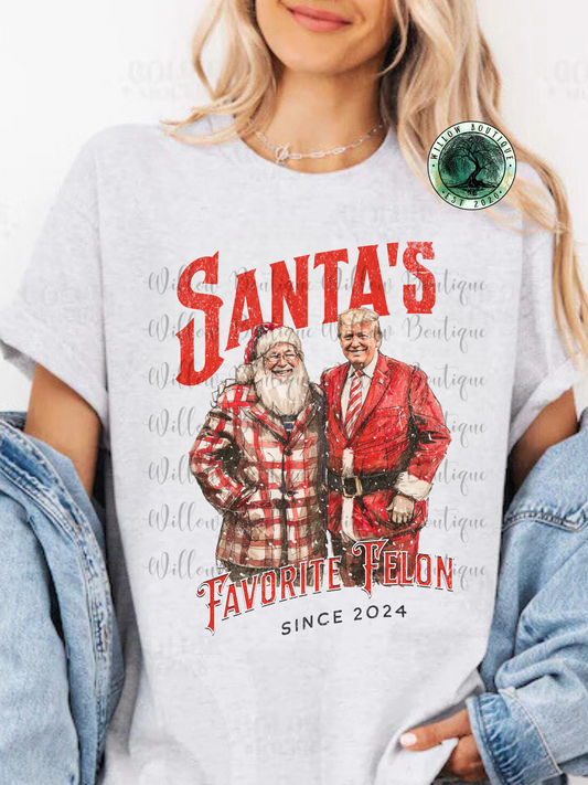 Santa’s Favorite Felon Tee