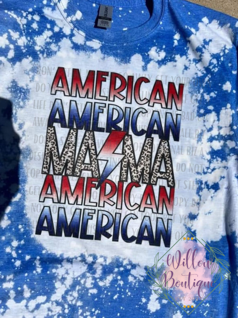 American Mama Acid Washed Tee