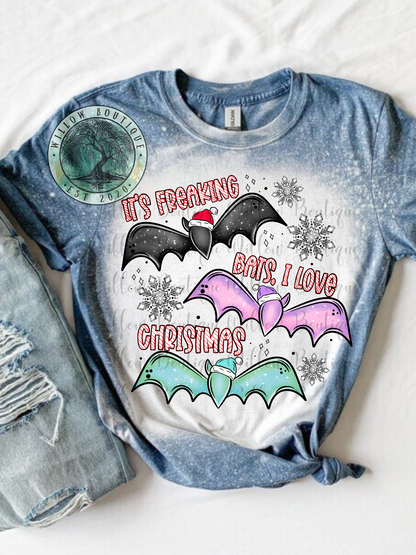 I Love Christmas Bats Tee