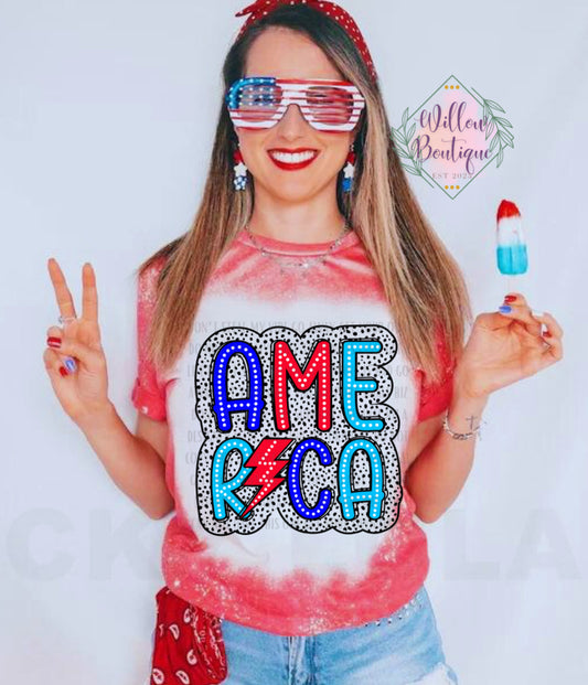 America Dalmation Dot Tee