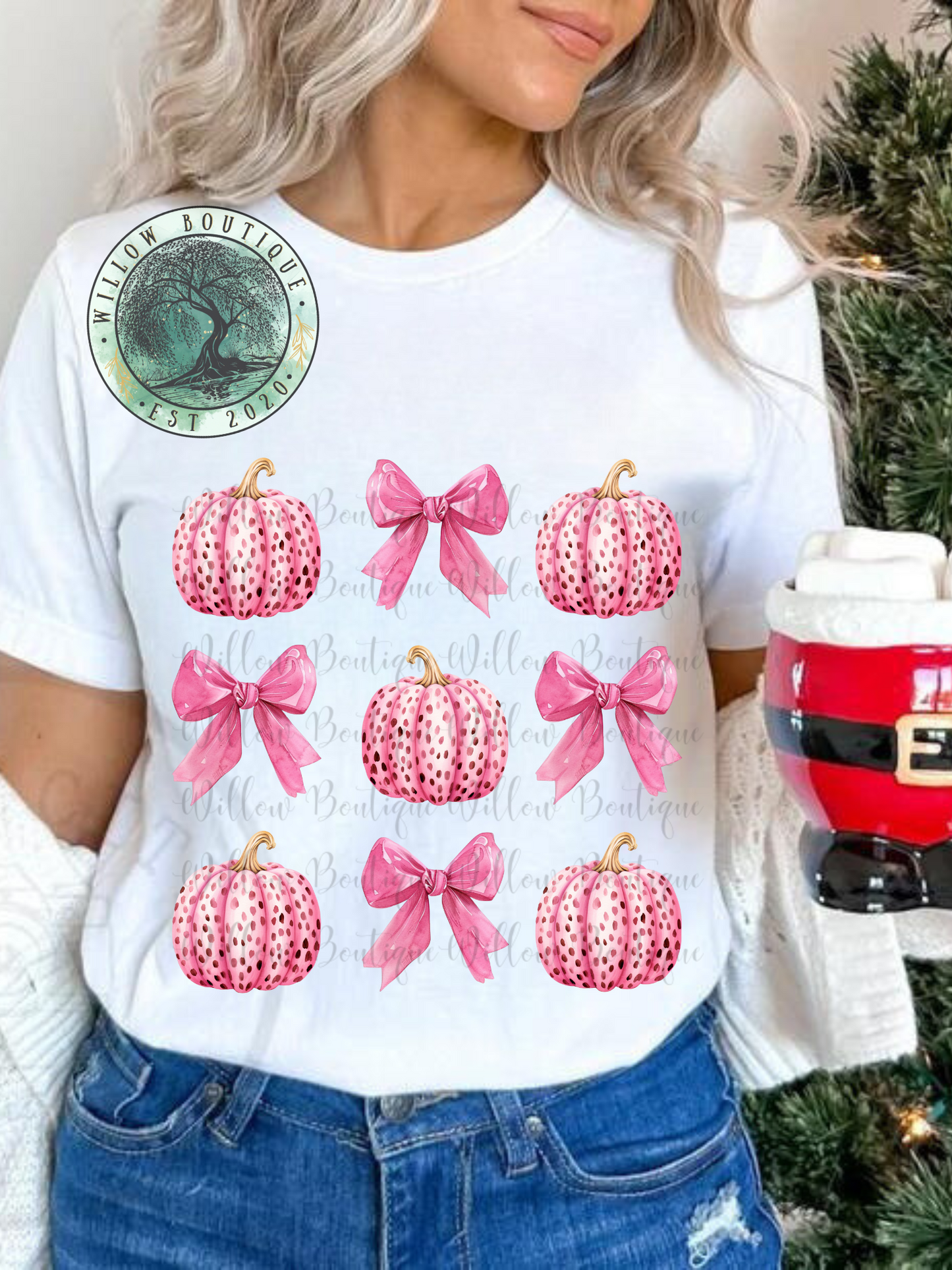 Pink Pumpkin Coquette Tee