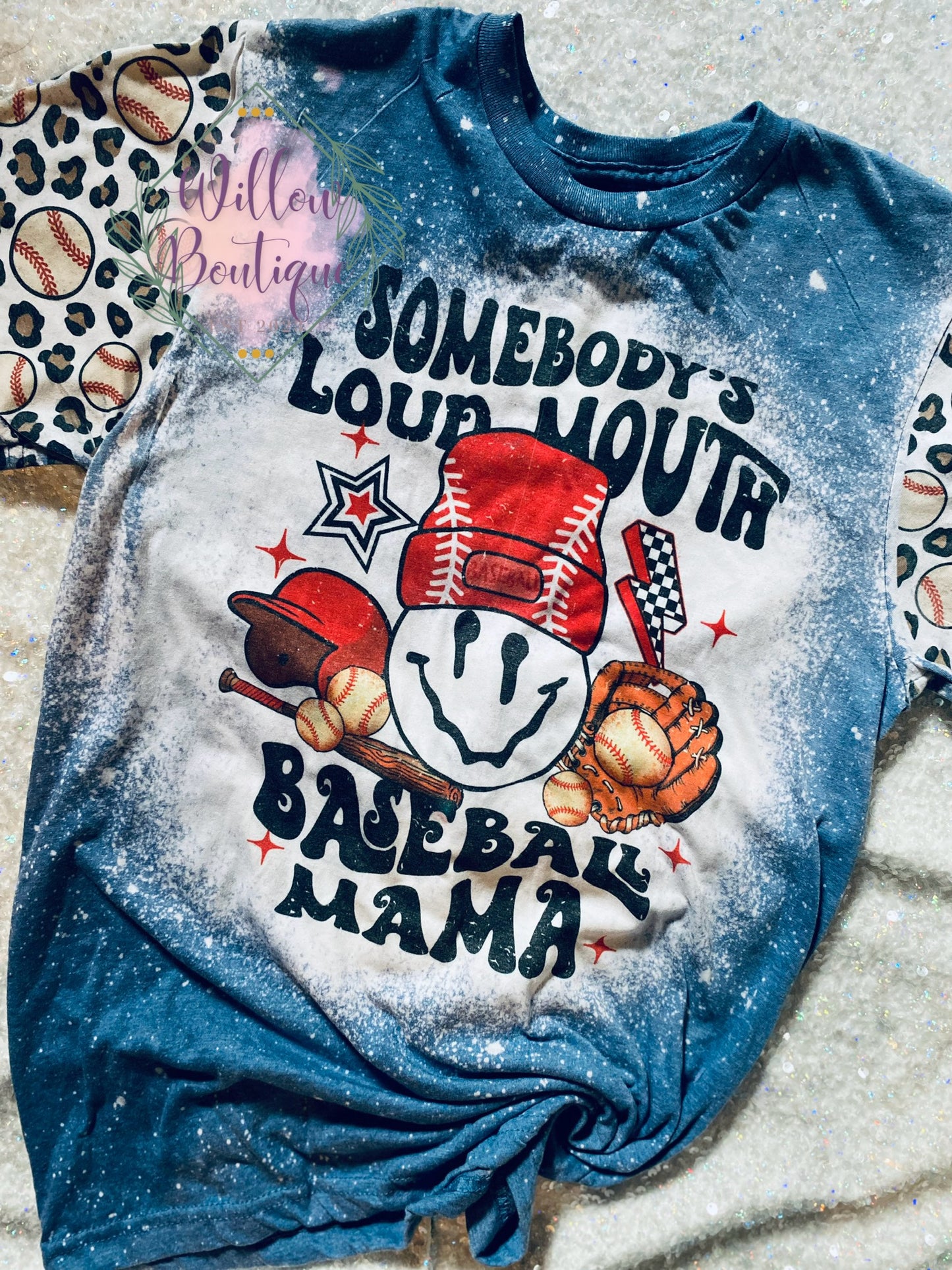 Loud Mouth Baseball Mama Tee