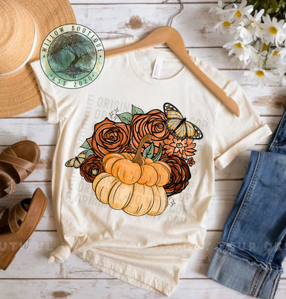 Pumpkin Roses Tee