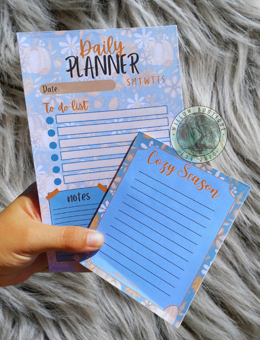 Fall Daily Planner Notepad Set