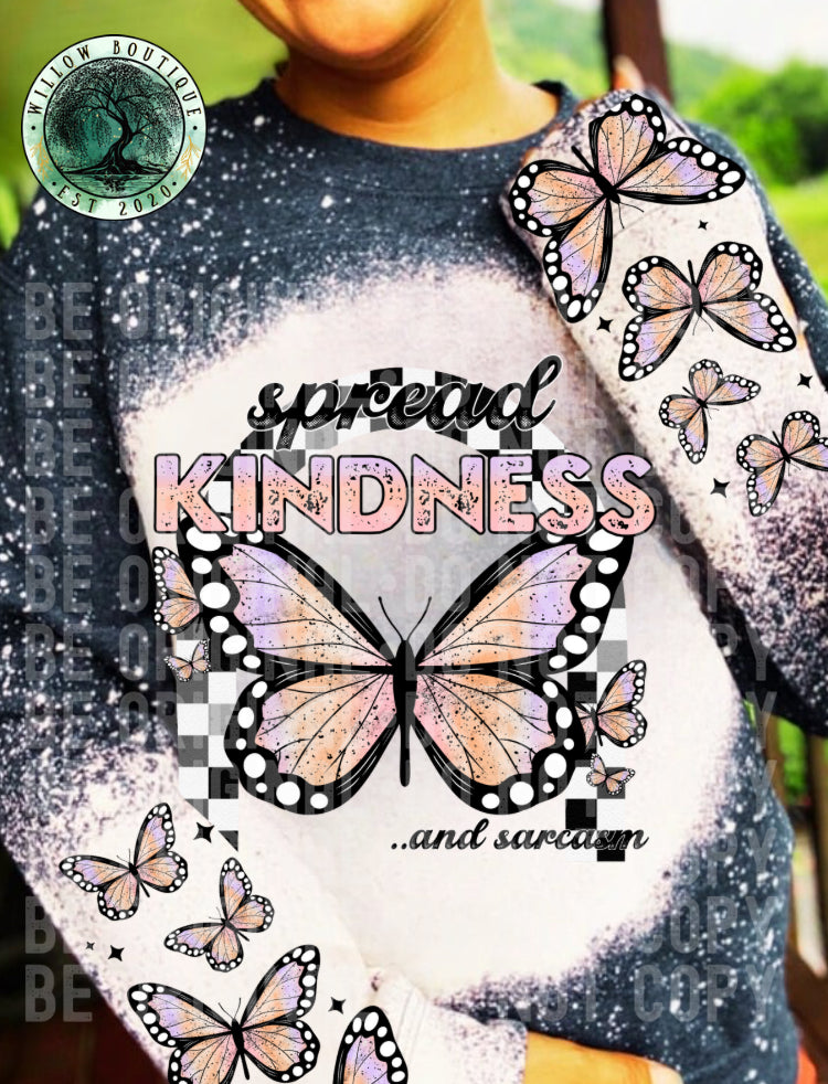 Spread Kindness and Sarcasm Butterfly Sweatshirt