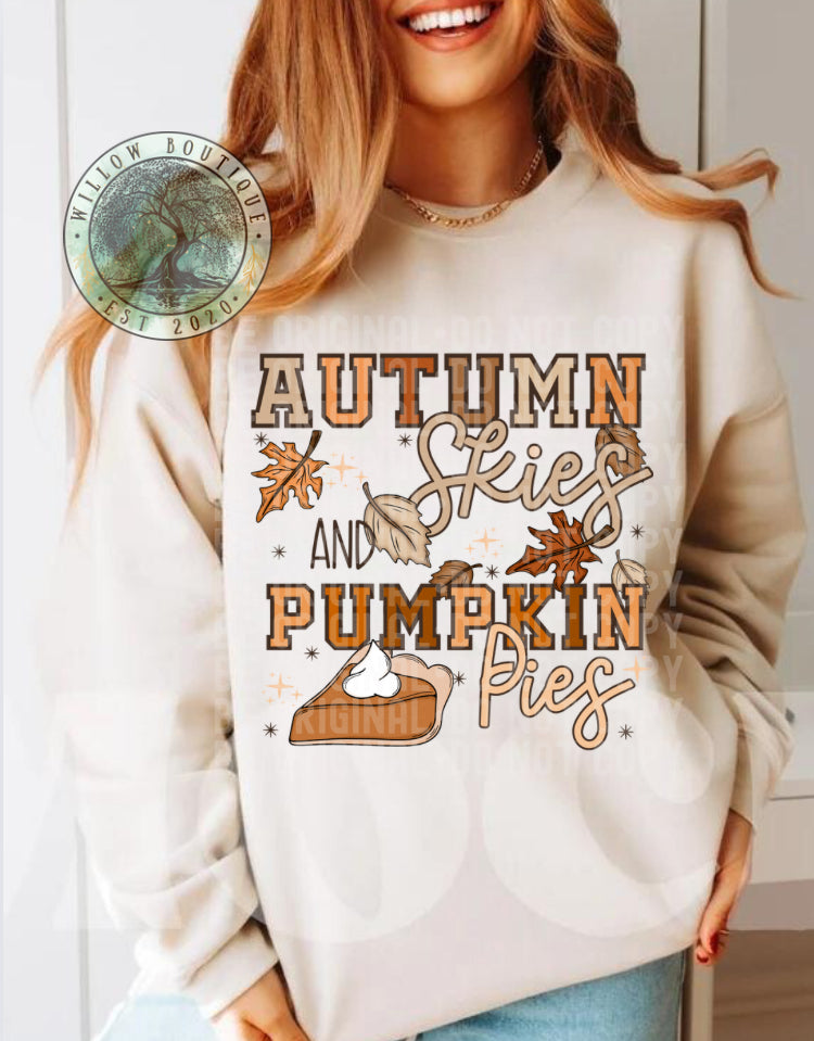 Autumn Skies and Pumpkin Pies Sweatshirt