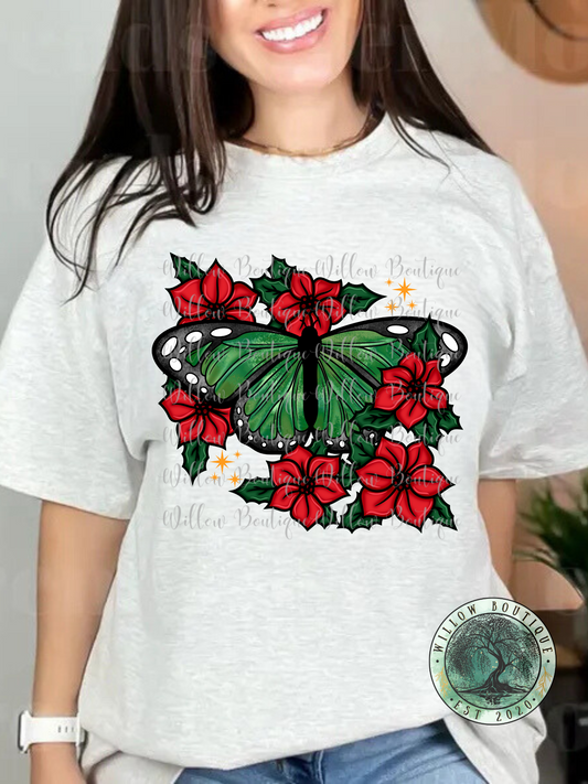 Christmas Butterfly Tee