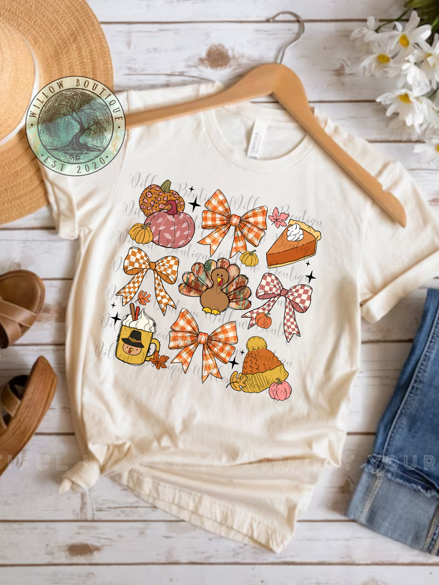 Turkey Bow Coquette Tee