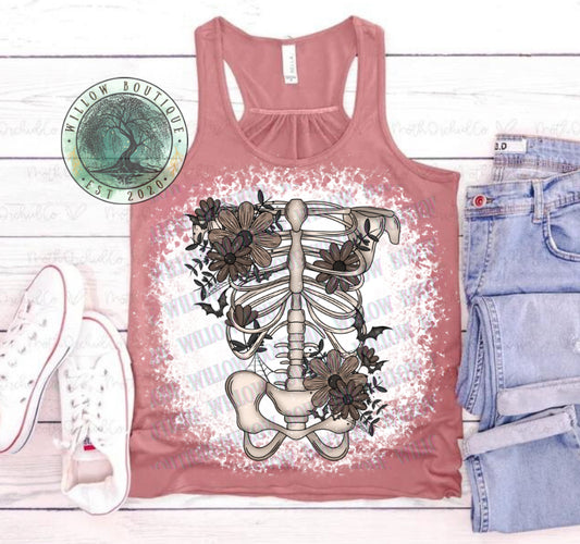 Floral Rib Cage Tank