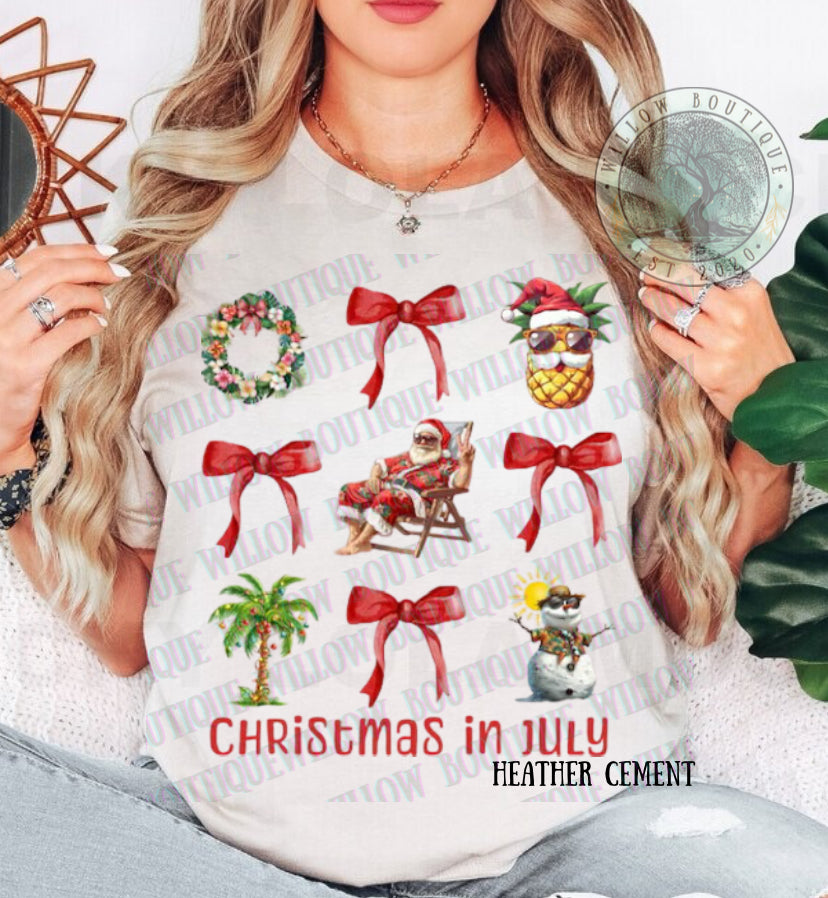 Christmas In July Coquette Tee