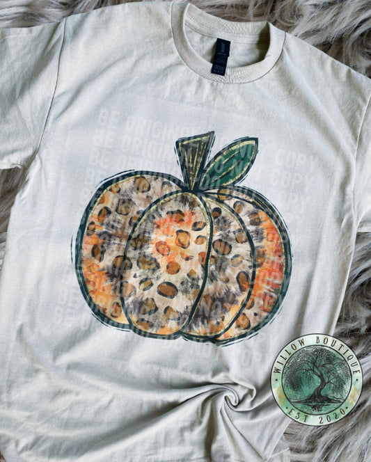 Leopard Tie Dye Pumpkin Tee