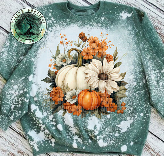 Floral Pumpkin Sweatshirt