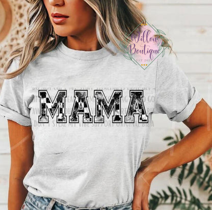 Checkered Mama Tee