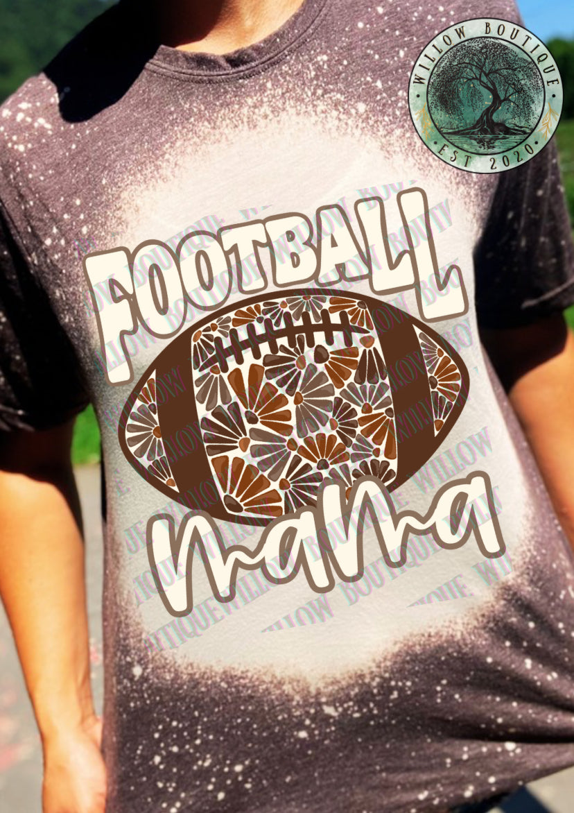 Floral Football Mama Tee