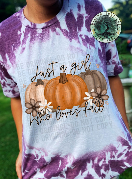 Just A Girl Who Loves Fall Tee