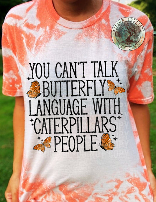 Butterfly Language With Caterpillars Tee