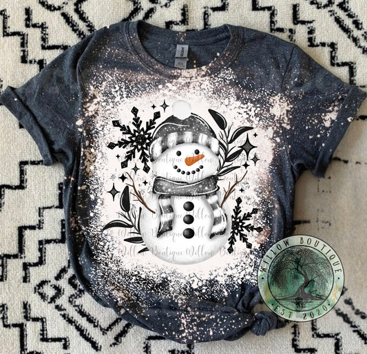 Black and White Snowman Tee