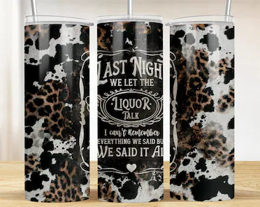 Last Night Leopard & Cow Tumbler