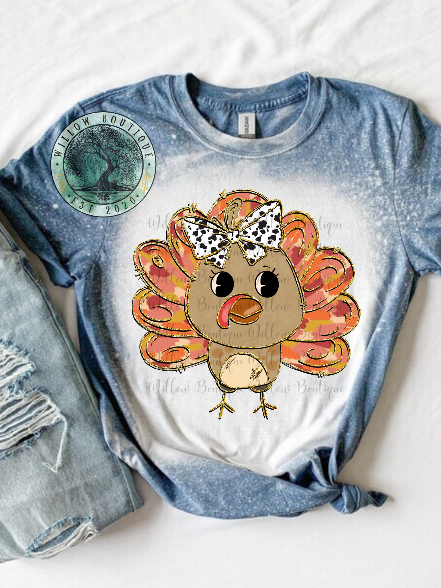 Faux Glitter Turkey Tee